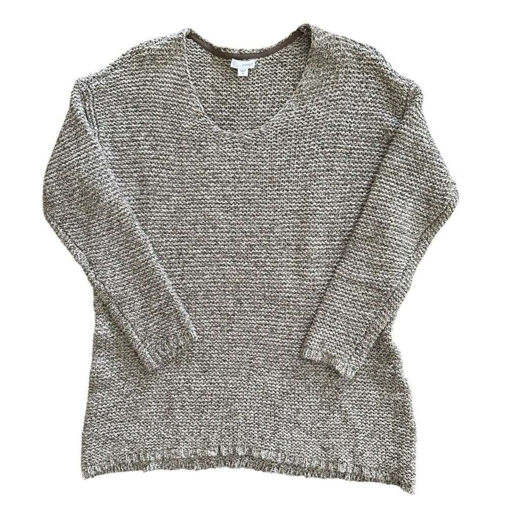 J. Jill Pure Jill Knit High/Low Sweater Women’s Medium Brown Neutral